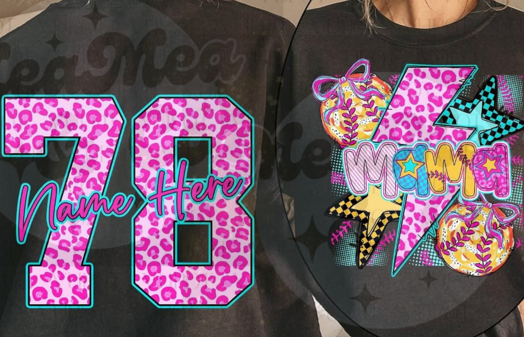 Customized Neon Softball Mama