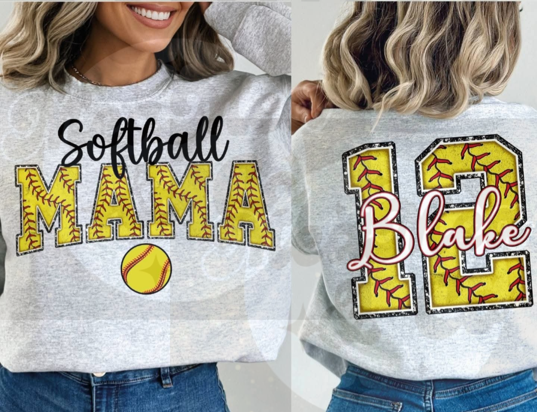 Customized Softball Mama